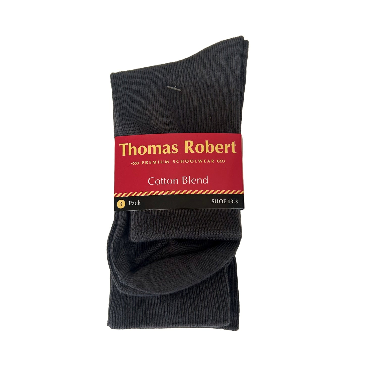 Junior Yr K-4 Boys Grey Socks - 3 per pack - Retiring