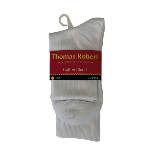 Prep (Size 9 - 12) White Socks - Single - Ongoing